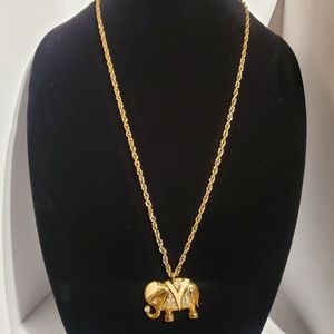 KJL Kenneth Jay Lane for Avon Royal Elephant Necklace/Brooch  Pin